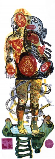 My Martyr Belt | stone litography | 100x70 cm